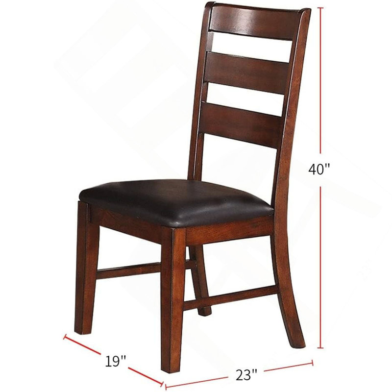Ensemble de chaises de salle à manger en bois massif de 2 pièces