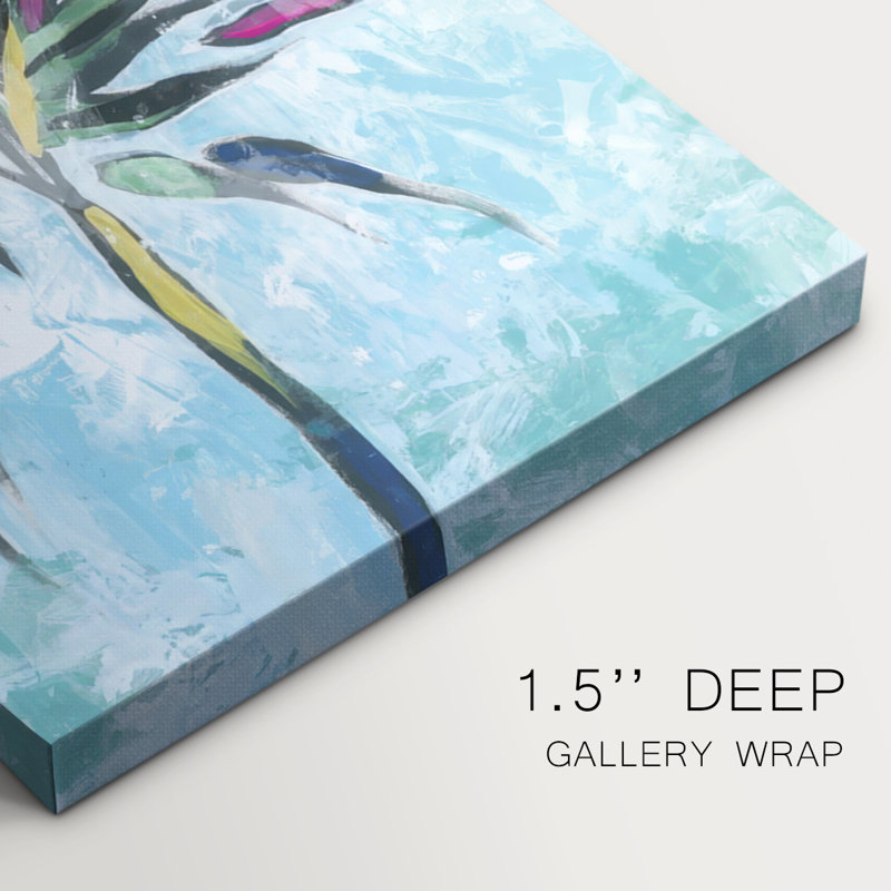 «Candy Palm Fresco II», toile tendue sur mesure - 3 pièces, H 36 po x l 72 po