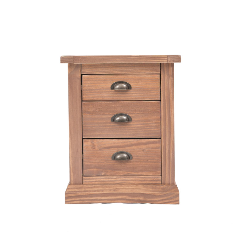 George 45 cm W Bedside Table, Brown