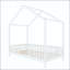 Lit simple au sol avec auvent et structure en forme de maison Montessori-1312269638-1312269639