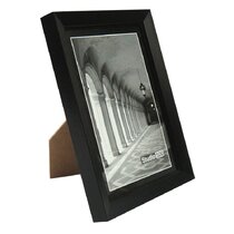 CustomPictureFrames.com 16x20 - 16 x 20 Rounded Black Solid Wood
