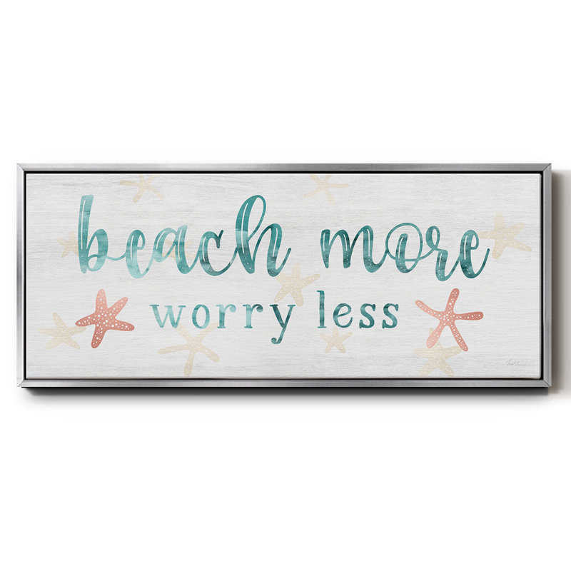 Beach More- Framed Canvas, 24" H x 60" W