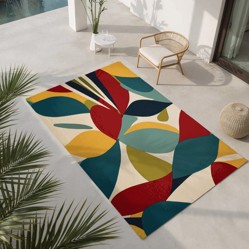 Lively Slide Indoor And Outdoor Area Rug, Rectangle 8' x 10'