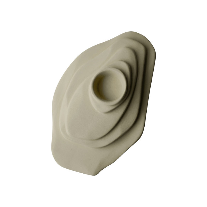 Bougeoir de table en céramique, Beige