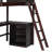 Twin Loft Bed With Desk And Bookcase-460149250