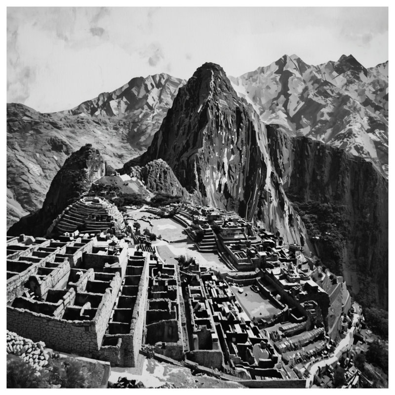Housses de couette Machu Picchu Ruins, Queen