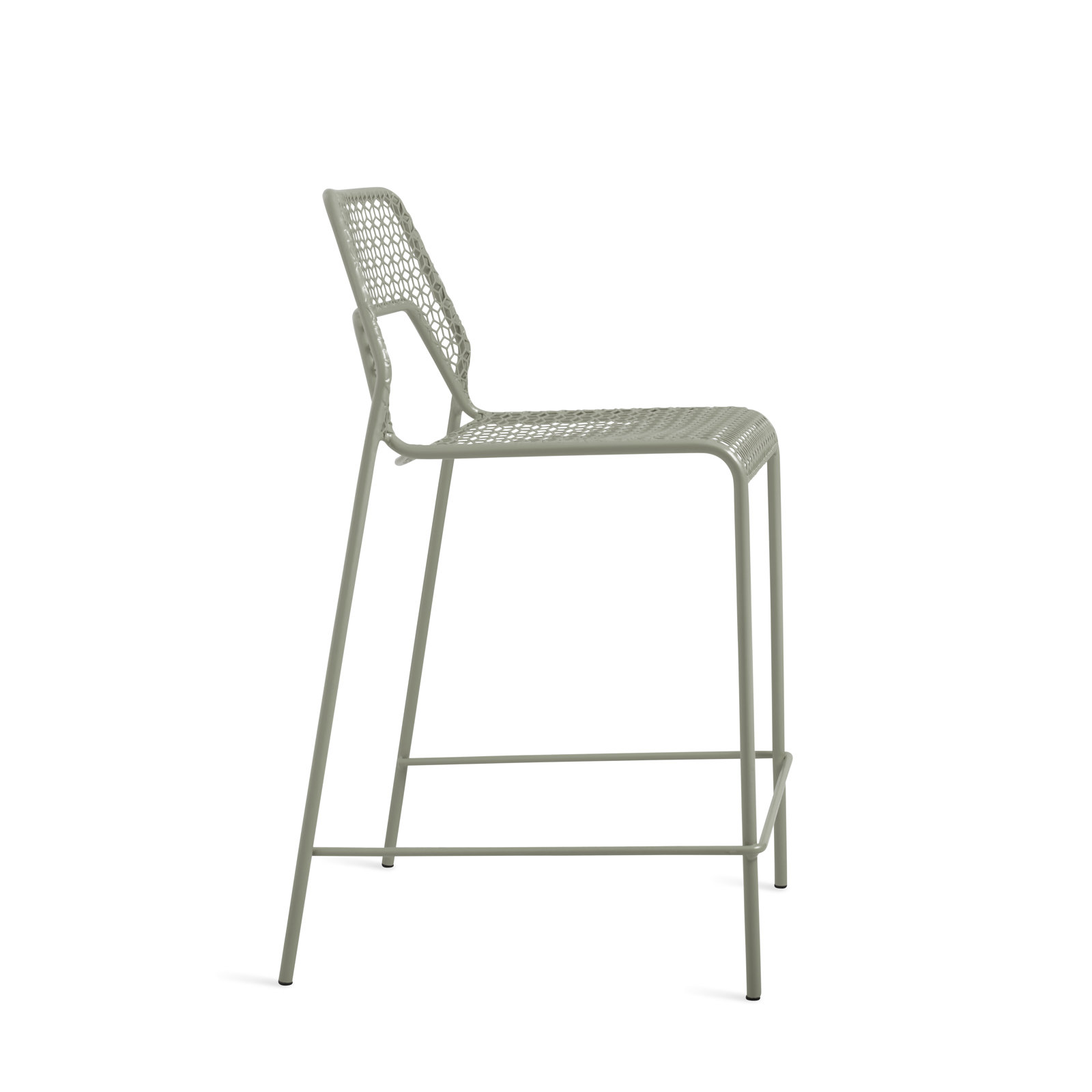 Hot Mesh Outdoor Bar Stool, Gray Green, Counter Stool (24.4" Seat Height)