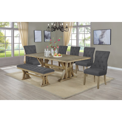 Marcy Extendable Trestle Dining Set