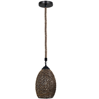 Coad 1 - Light Hemp Rope Single Pendant