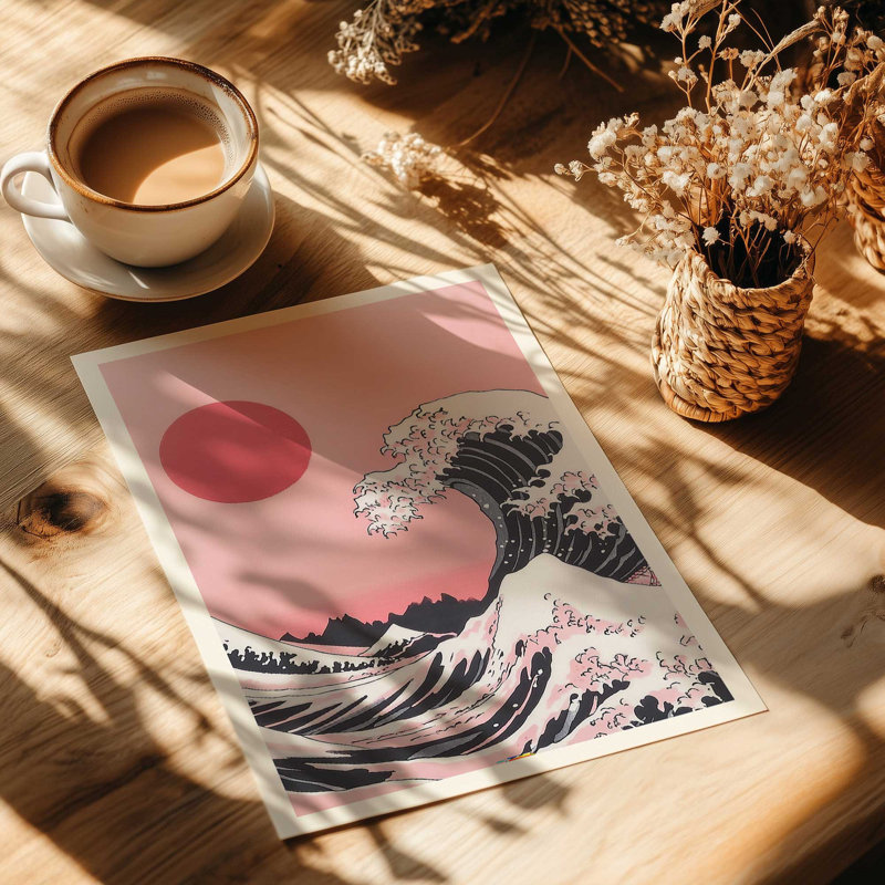 «Rosewave Horizon», impression sur papier mat d'archives, H 20 po x l 16 po, Impression sans cadre, Ne s’applique pas