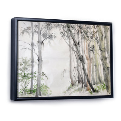 Forêt de bambou chinois - reproduction de cadre photo sur toile