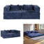 Canapé à compression, canapé-lit de plancher convertible à structure fixe, canapé modulaire sans os sans causeuse, sans assemblage requis, tissu chenille-142411900