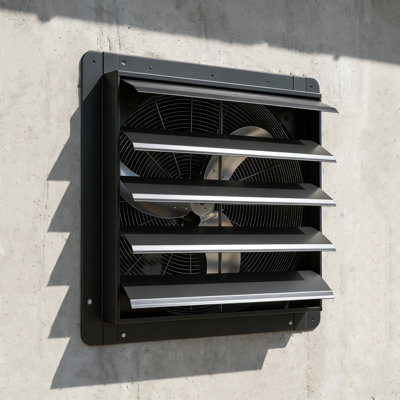 Ventilateur 20 "à obturation automatique 3500 CFM - Ventilateur en aluminium à faible bruit et à grande vitesse pour ventilation de grenier, refroidissement de garage et ventilateur de serre