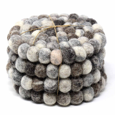 Round 4 Piece Trivet;Coaster Set