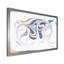 Blanc, bleu et rivières marbrées dorées - peinture sur toile-67228549-67228545