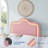 Upholstered Bed Frame with Adjustable Headboard and Footboard, Velvet Princess Platform Bedframe for Kids/Girls-1506505171-1506505175