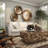 Bronze Metal Plate Large Metallic Disk Home Wall Decor, Set of 3 35", 29", 17"D