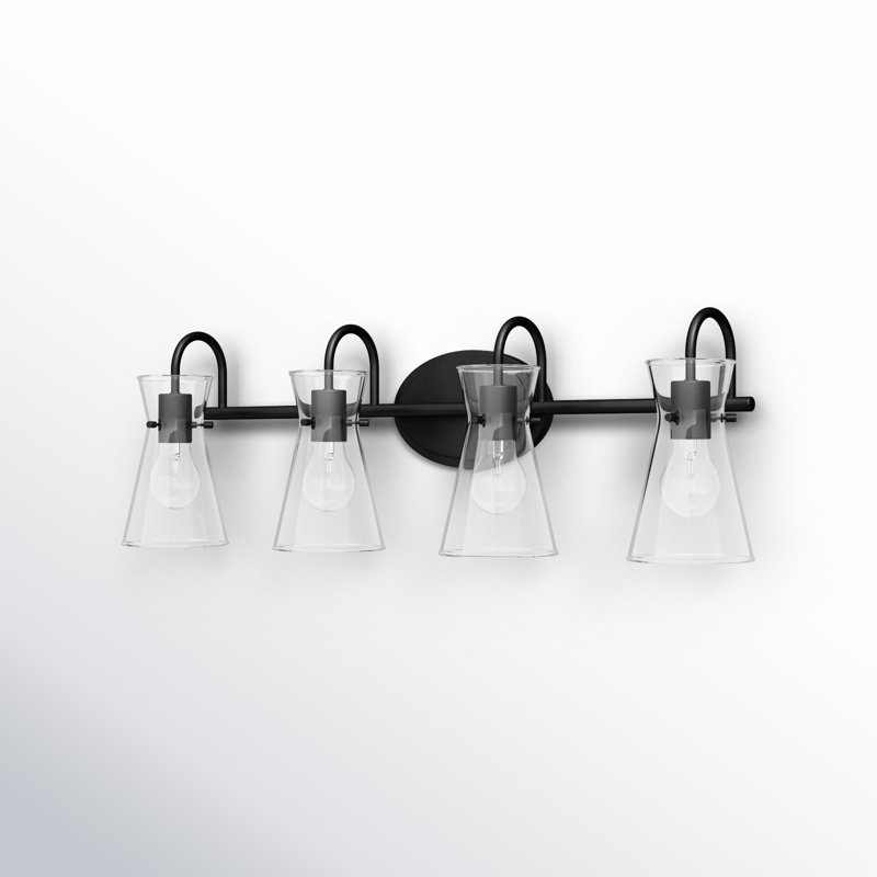 4 - Light Dimmable Vanity Light, Black