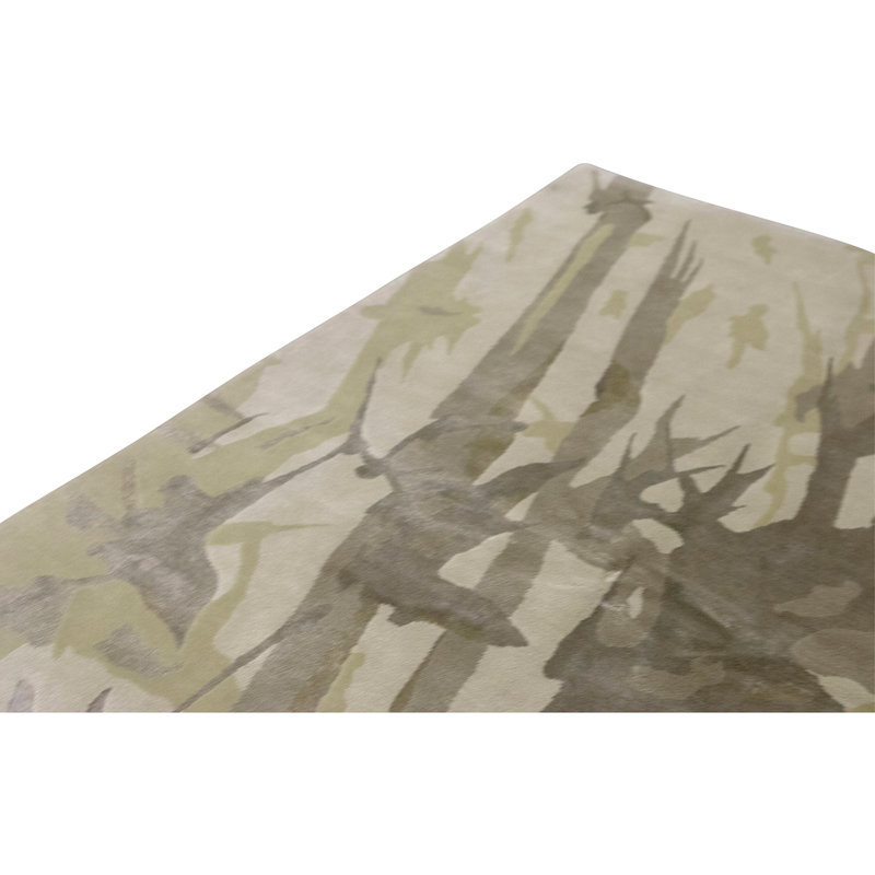 Hand Knotted Area Rug in Olive