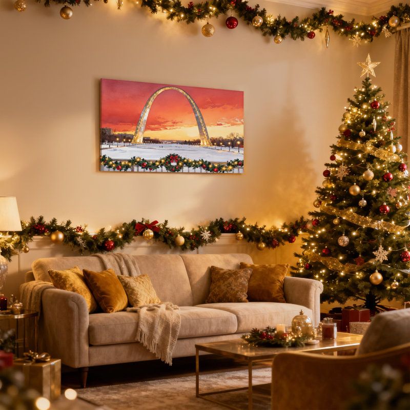 «Christmas Christmas Lights», ensemble de 3 impressions sur toile, H 20 po x l 30 po