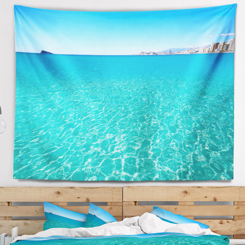 Tapisserie de plage bleue Benidorm Levante, H 32 po x l 39 po