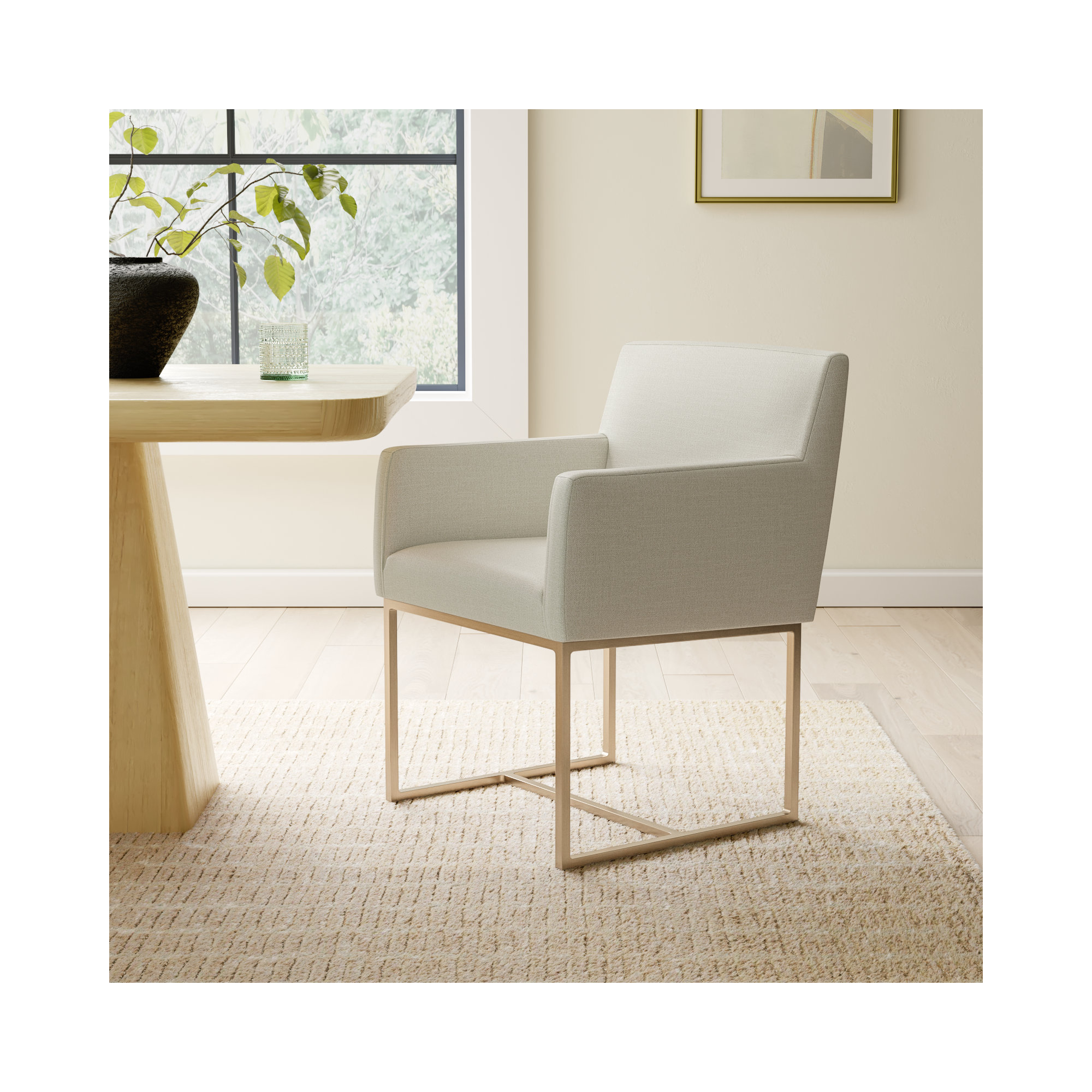 Brose Upholstered Dining Arm Chair