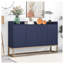 Buffet moderne et élégant avec grand espace de rangement pour salle à manger, entrée (bleu marine)