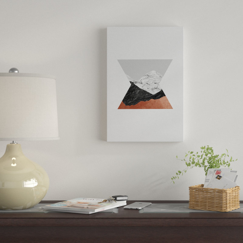«Geometric IV», impression sur toile, H 18 po x l 12 po x P 1,5 po, Toile tendue, Pas de tapis