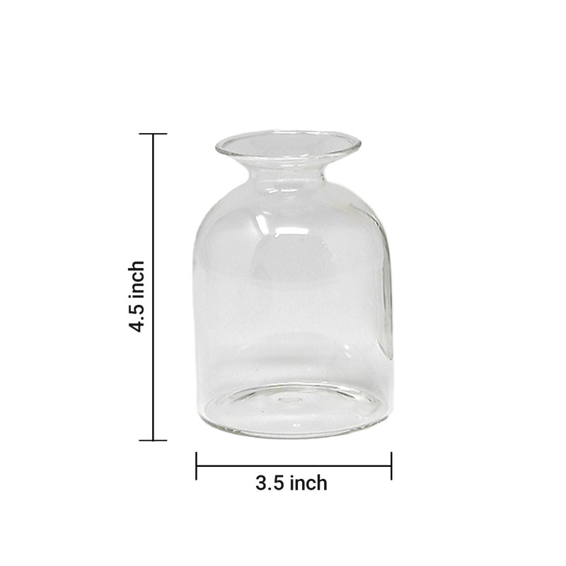 Ensemble de vases de table en verre transparent 4 pièces Arocho Chudleigh