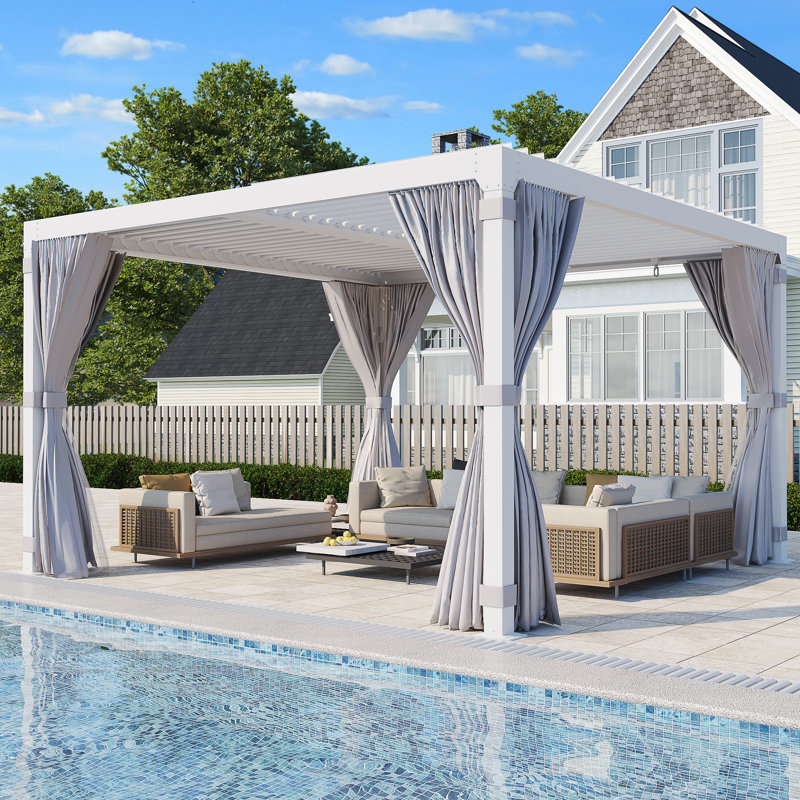 10 pi. L 10 pi. D Pergola de rangement en aluminium