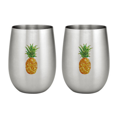 Lavina 20oz. Stainless Steel Wine Glass Set