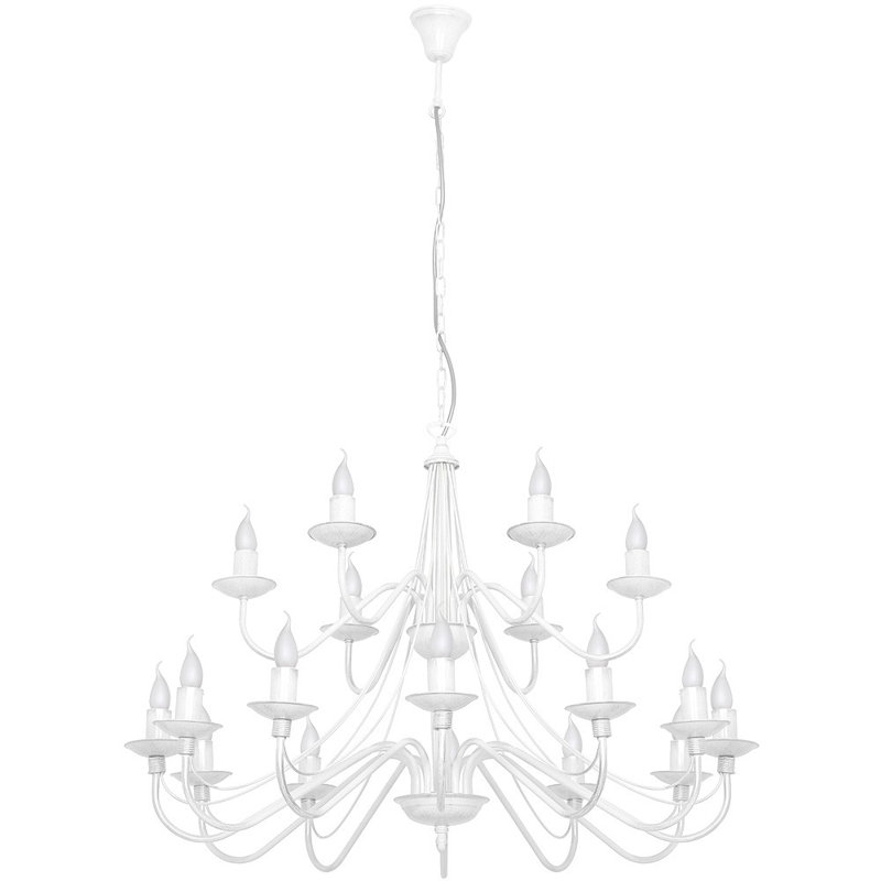 Coopertown 18 - Light Candle Style Chandelier, White
