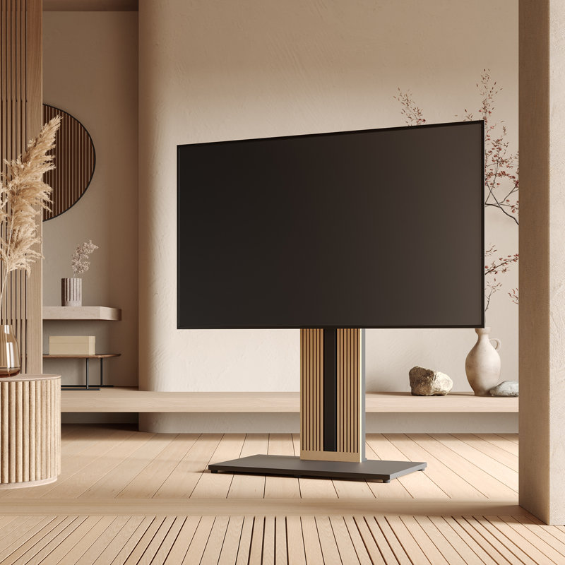Jakayla Floor TV Stand for 55-88 Inch TV, Black