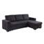 95" Woven Fabric Reversible Sleeper Sectional Sofa With Storage Chaise Cup Holder Charging Ports And Pockets-745097504