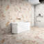 Carreaux de marbre véritable rose 12 x 24, poli, pour un usage résidentiel à l'intérieur des murs et des planchers, 4 par boîte, pièces de design luxueux, variation naturelle-656853531