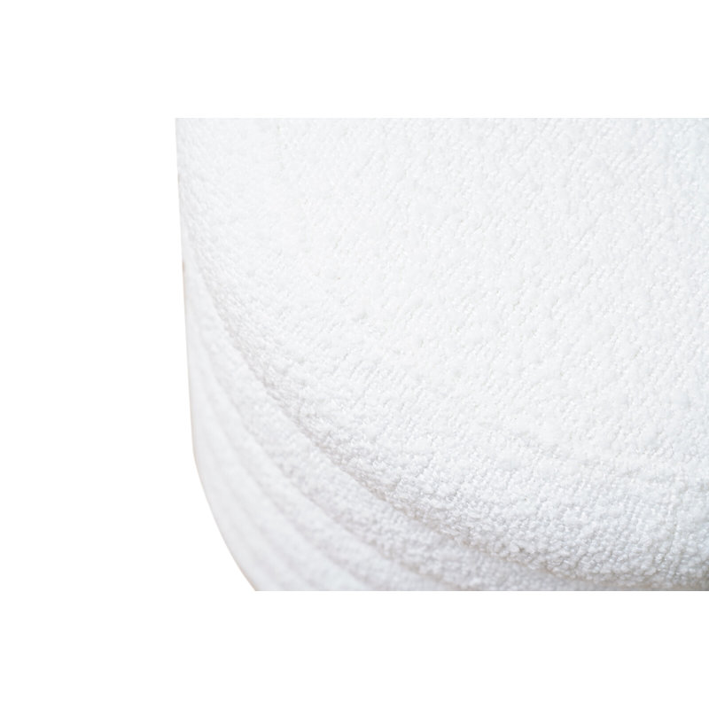 Omprakesh 38cm Wide Round Ottoman with Storage, White