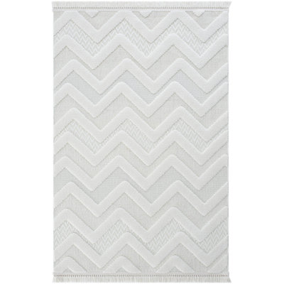 Raychell Chevron and Geometric Indoor / Outdoor Area Rug