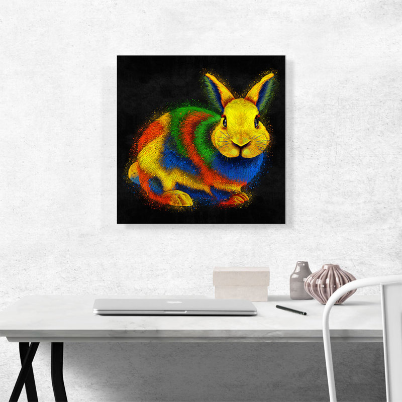 «Rabbit Bunny Animal», impression sur toile tendue, H 18 po x l 18 po x P 0,75 po
