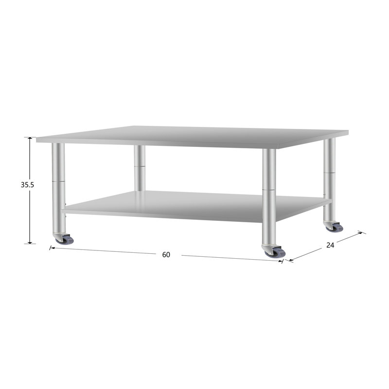 Table de travail commerciale, H 35,50 po x l 60 po x P 24 po