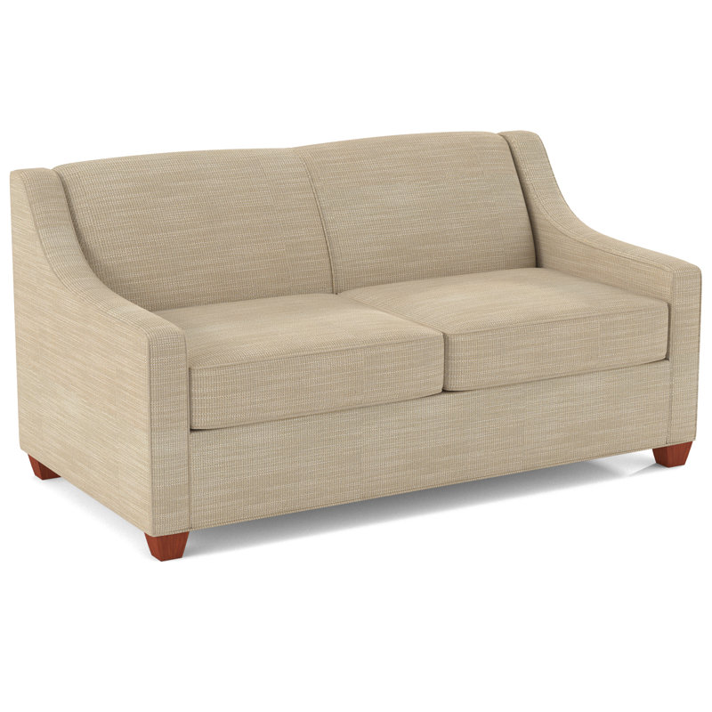 Phillips 68" Recessed Arm Sofa Bed with Reversible Cushions, Ridgecrest Putty, BM Cherry, Hybrid
