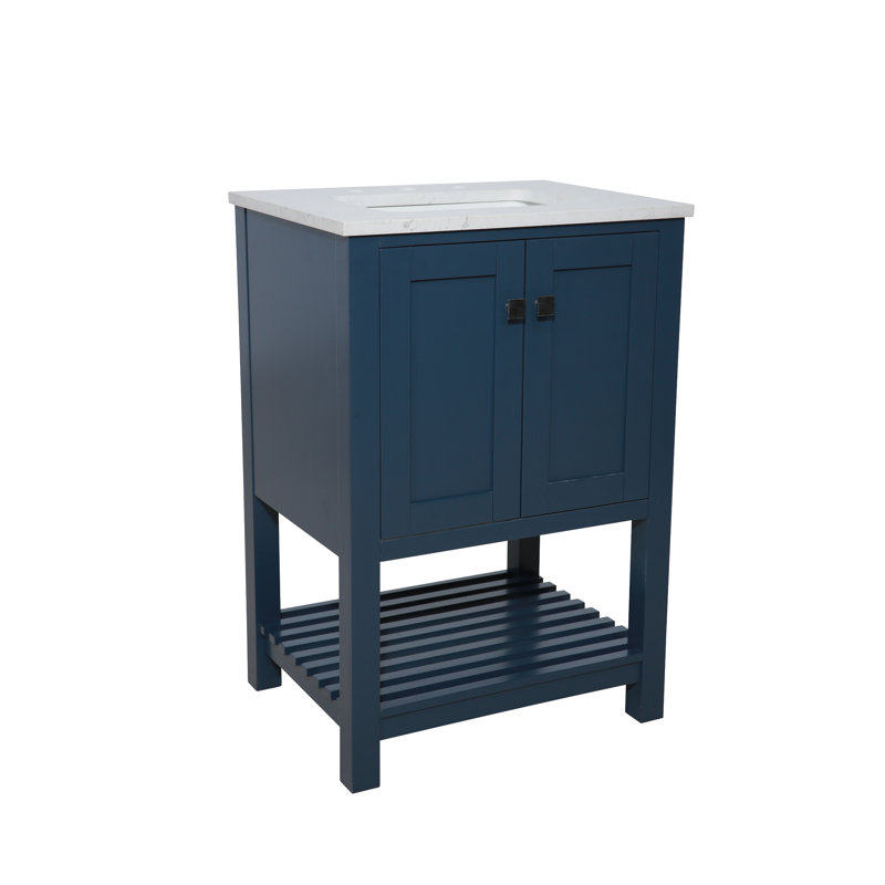 Meuble-lavabo 2 portes Akaysha, Bleu