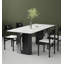 Table de salle à manger rectangulaire italienne en bois massif avec plateau en pierre frittée Italian Minimalist-111044846
