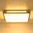 Scandinavian Dimmable Hollowed Design Square Wooden Led Flush Mount
