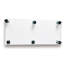 Classeur blanc classique en verre trempé avec lumières à DEL, serrure de porte et plateau supérieur - 5 tablettes de rangement pour éclairage principal, bois d'ingénierie