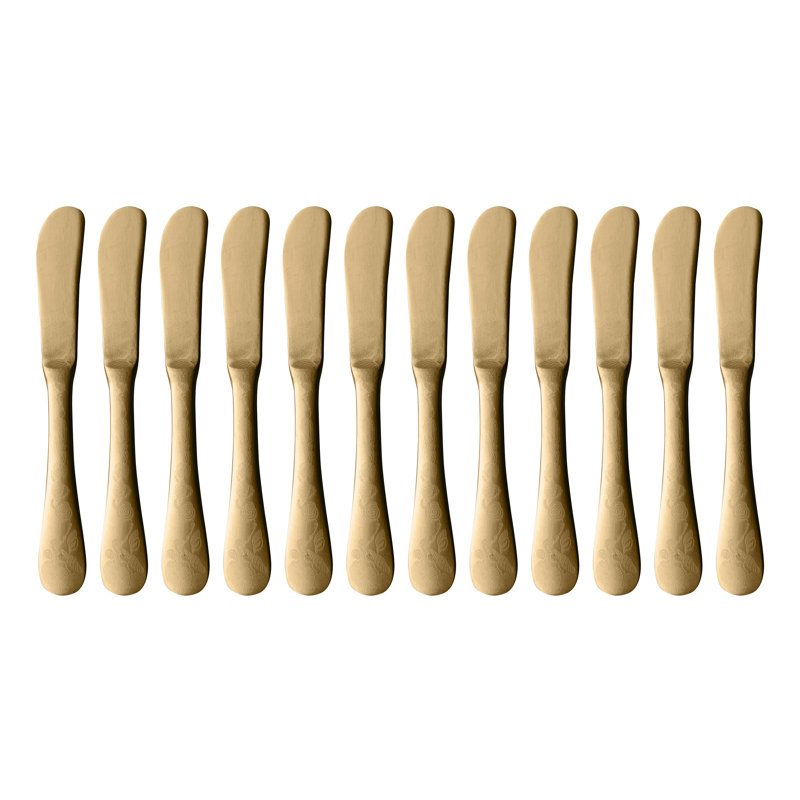 Venere 12 - Piece Butter Knife, Ice Gold