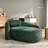 Modern Oval Single Lazy Sofa Chair Lounge Chaise with Integrated Backrest, Side Armrest and Pillow-818344038