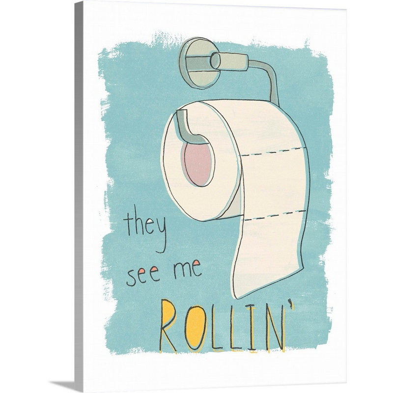 «Potty Pun I», reproduction d'impression sur toile, Toile tendue, H 16 po x l 12 po x P 1,25 po