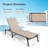 Outdoor chaise longue, foldable, assembly-free, with 5-position adjustable backrest