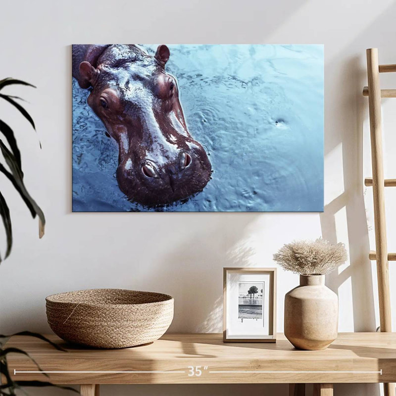 Brampt Floating Hippo, 16" H x 24" W