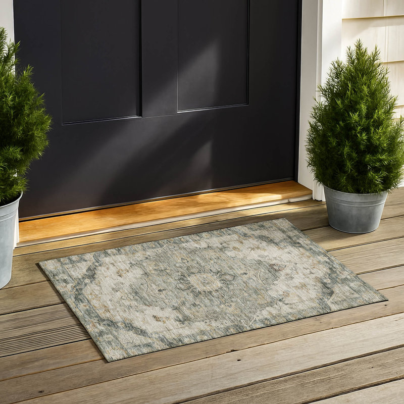 Machine Washable Indoor/Outdoor Chantille ACN2875 Global Rug, Aloe, 2'6" x 3'10"